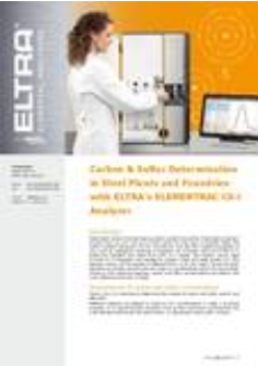 CARBON a SULFUR DETERMINATION IN STEEL PLANTS AND FOUNDRIES